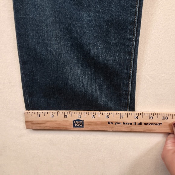 Chicos Platinum Jeans Womens 32x29 Blue Straight Dark Wash Stretch Denim Classic - Picture 14 of 14